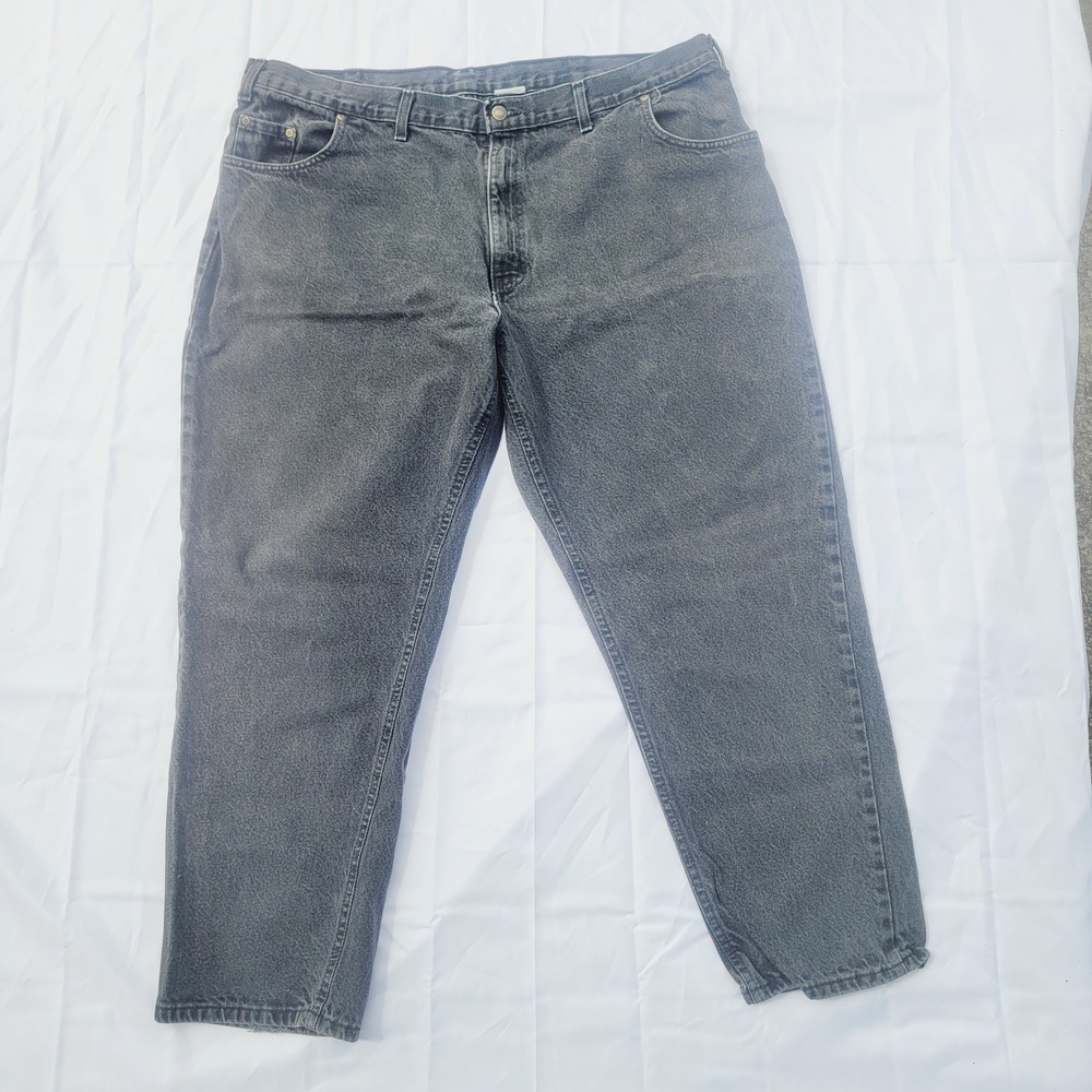 Vintage Backroad Blues Mens Faded Black Denim‎ Jeans 44 x 30 Relaxed Fit - (J47)